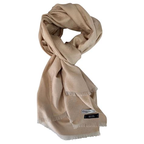 beige dior scarf